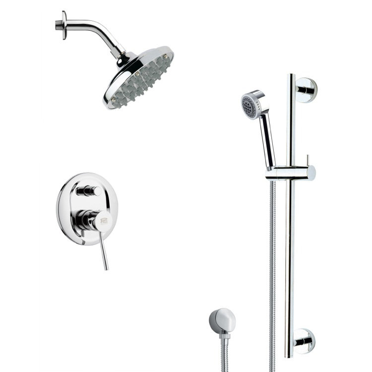 Système de douche complet à pression équilibrée avec valve brute Rendino