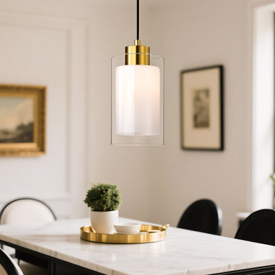 Luminaire suspendu en nickel brossé à 1 lumière Rosetto