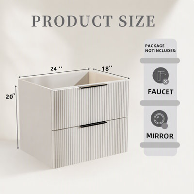 Meuble-lavabo gris 24 po sans lavabo