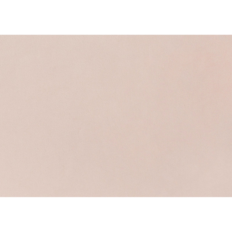 Grand lit contemporain en velours rose avec capitonnage à boutons et base en métal avec supports inclinés
