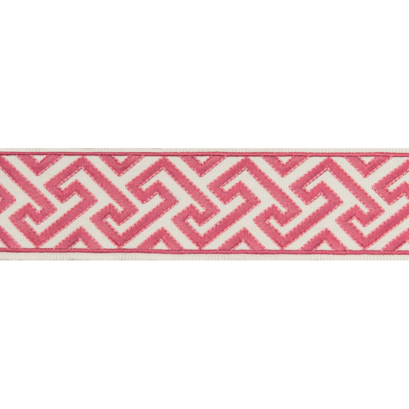 Treillis Passementerie Sanchi Tape 100% Polyester Fabric, Pink