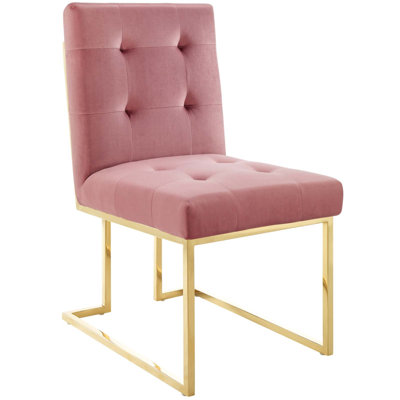 Chaise d'appoint en velours Privy