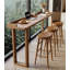 Table de bar moderne en bois massif minimaliste avec bandes de protection des bords-1970511125