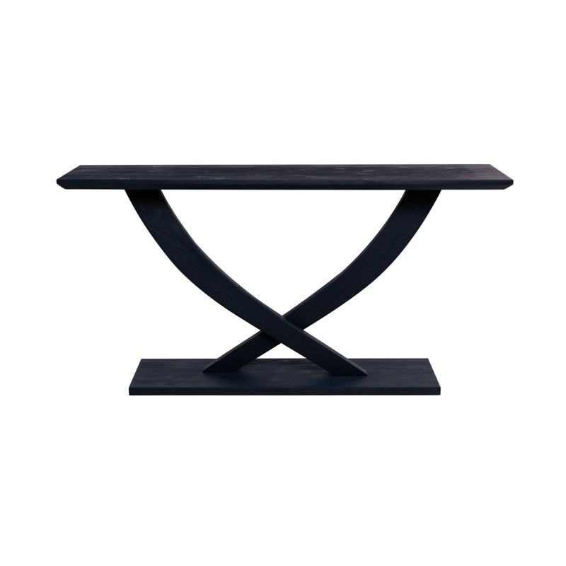 Catelynn 57" Solid Wood Console Table, Navy Blue