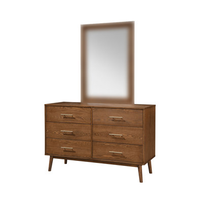 Tromso Mid-Century Modern Dresser, Walnut