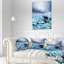 Magnifique glacier fondant en Islande - Coussin décoratif à imprimé paysage