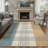 Vesper Modern Plaid Machine Washable Blue / Yellow / Beige Indoor Area Rug with Non-Slip Backing-716877591