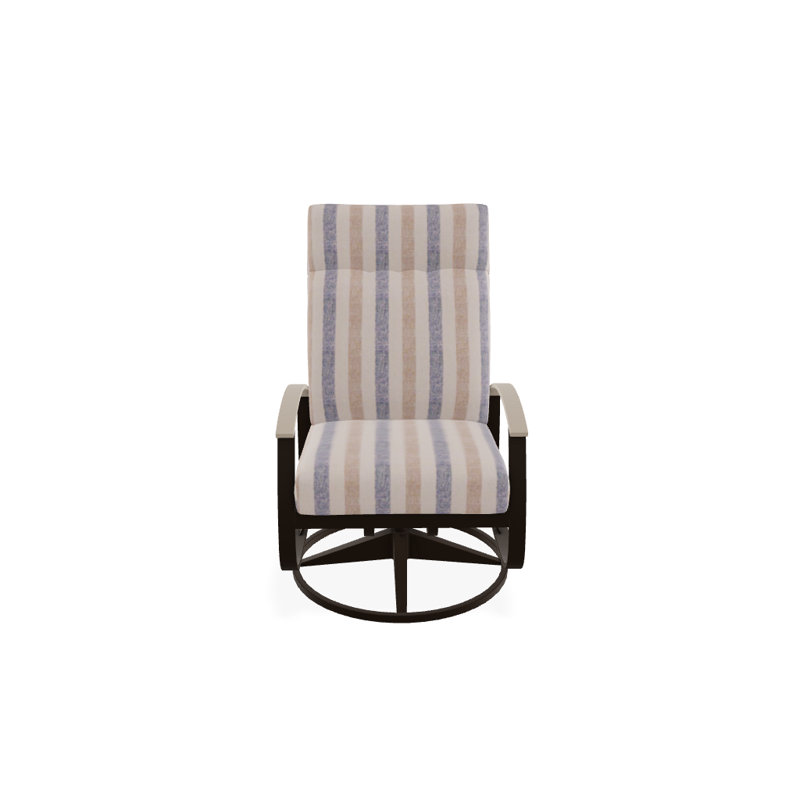 Belle Isle Outdoor Swivel Lounge Chair, Mineral Blue, Desert P60, Textured Kona