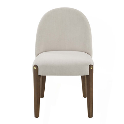 Chaise d'appoint en tissu et finition chêne, ensemble de 2