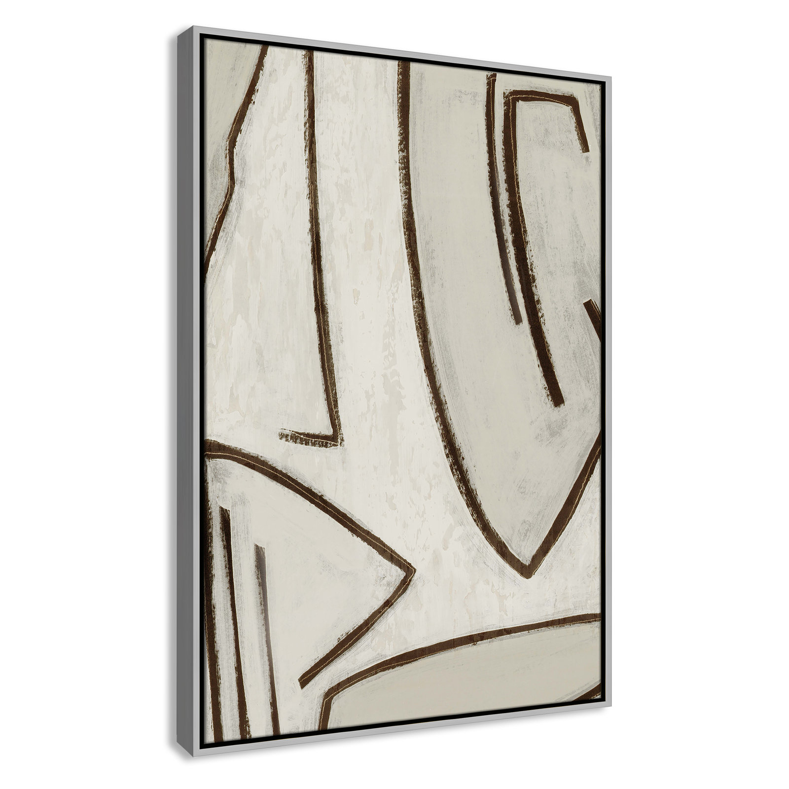 Line Work "Line Work II" Print, 25.5" W x 37.5" H, Silver