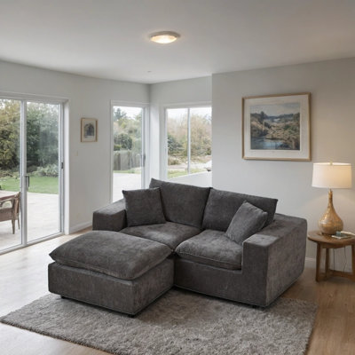 Canapé moderne en nuage de chenille, librement combinable, confortable, idéal pour les meubles de salon modernes dans les maisons, les appartements et les bureaux
