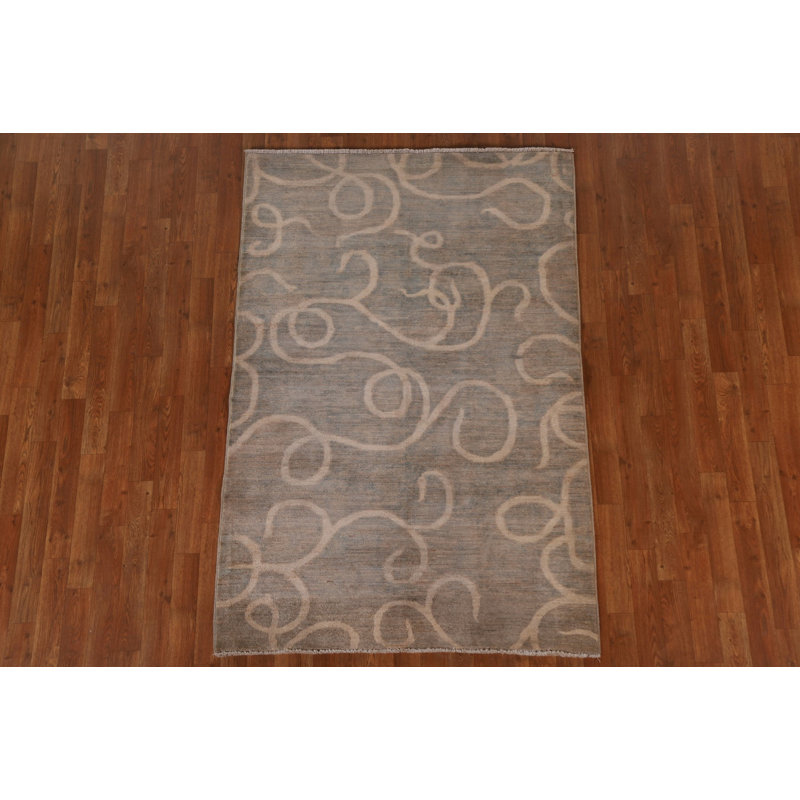 Tapis contemporain Gabbeh Kashkoli fait à la main 4 x 6