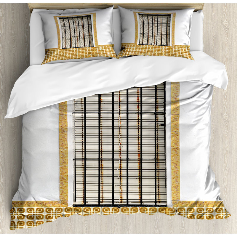 Cottage Americana Polyester Duvet Cover, King Duvet Cover + 2 King Shams