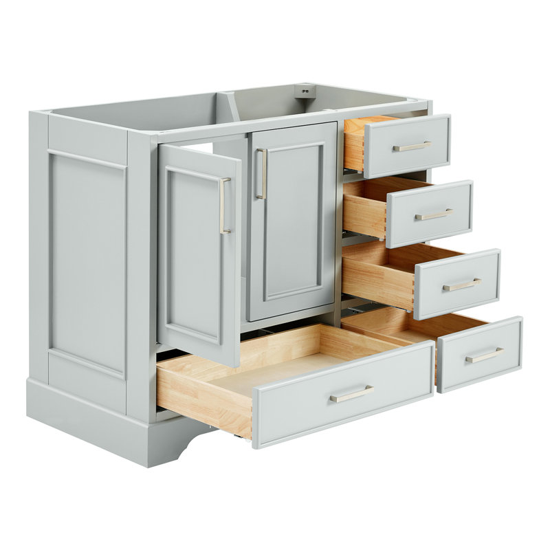 Stafford 42.75'' W Single Bathroom Vanity Base, Gray
