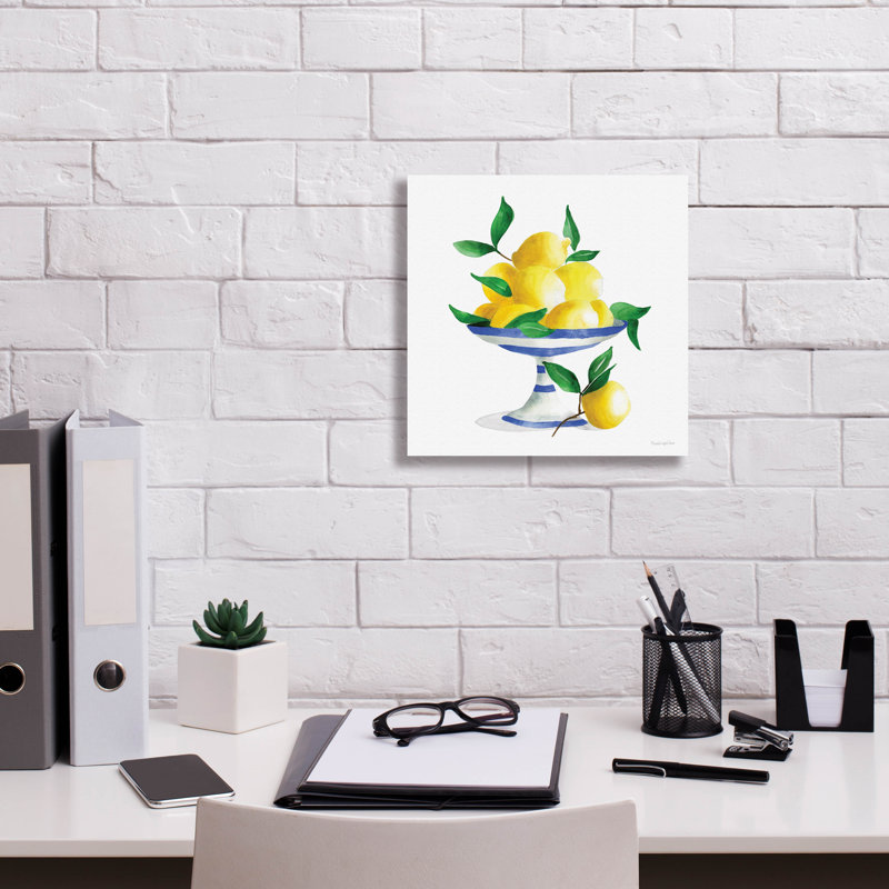 «Espagnole citrons 2» par Mercedes Lopez, art mural sur toile Charro, H 12 po x l 12 po x P 0,75 po