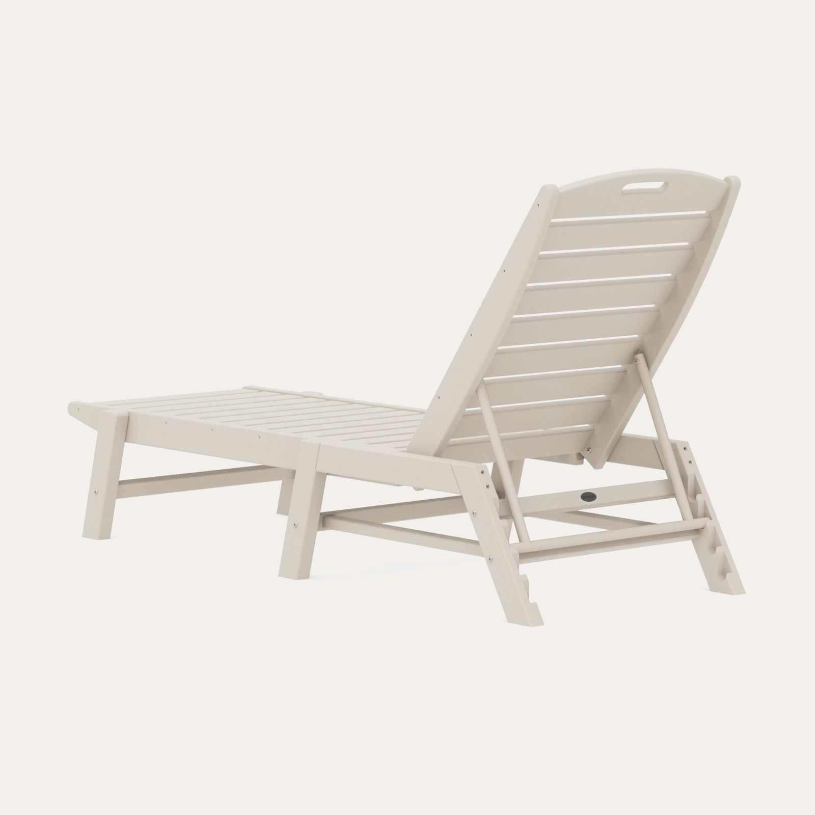 POLYWOOD® Nautical 24" Patio Chaise Lounge, Sand