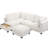 U-shaped Modular With Movable & Functional Coffee Table, White - Hidden Charging Component, Comfortable Padding Space, Material Assurance 90" Sectional And Multi-purpose Concealed Interface, Padded