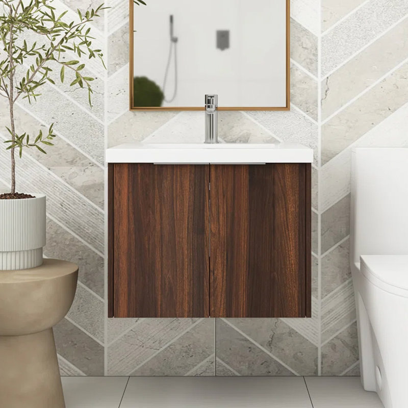 Ensemble de meuble-lavabo simple 24 po, Noyer de Californie