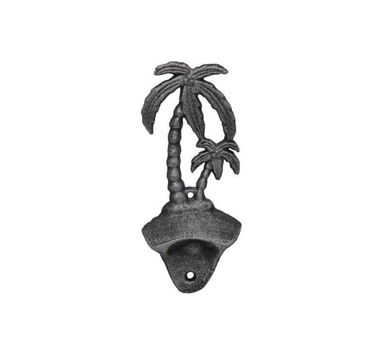 Ouvre-bouteille en métal Orlovista Palm Tree, Argent rustique