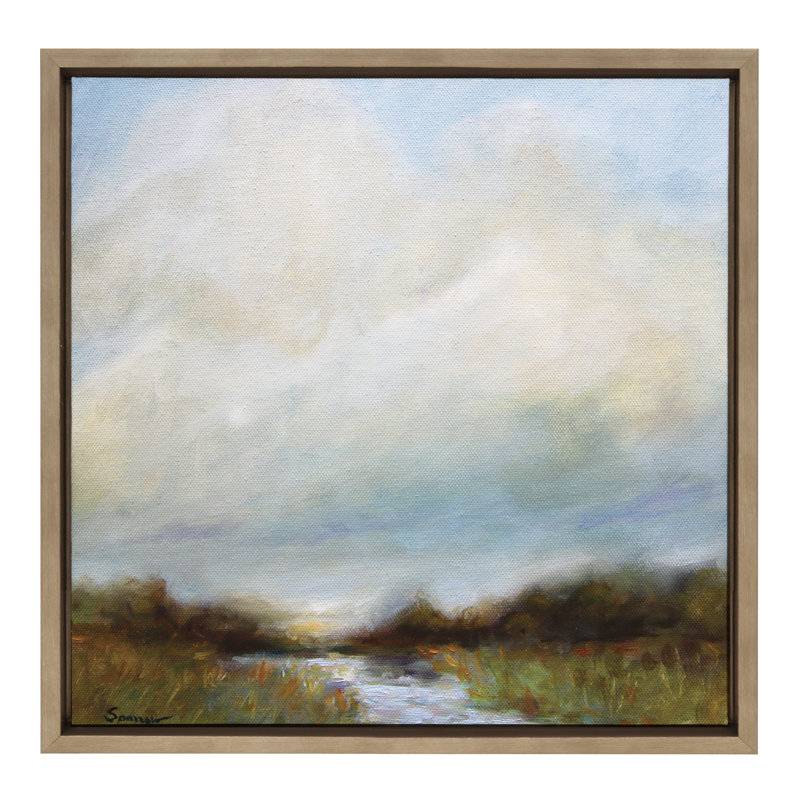 «Tranquility» par Mary Sparrow, reproduction d'art sur toile encadrée, Toile dorée, L 22 po x H 22 po