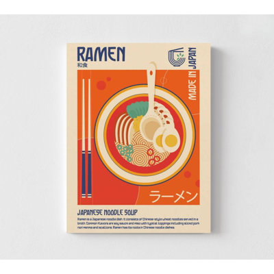 Japanese Ramen Art Print, Noodle Soup Illustration