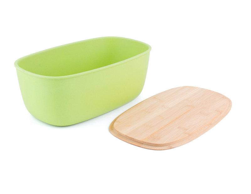 Harlan Wood Food Storage Container, Green