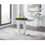 Scottsmoor Modern High Gloss & Glass Dining Table with 4 Luxury Faux Leather Chairs-685613355