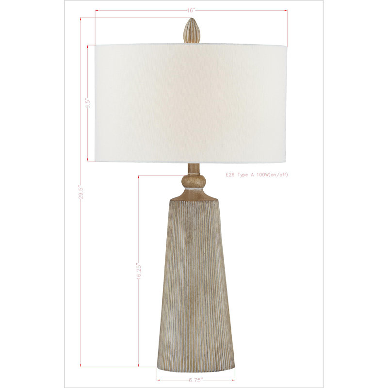Phalangere 29.5" Grooved Table Lamp