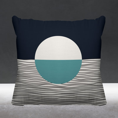 Carmy Abstract Outdoor Reversible Throw Pillow