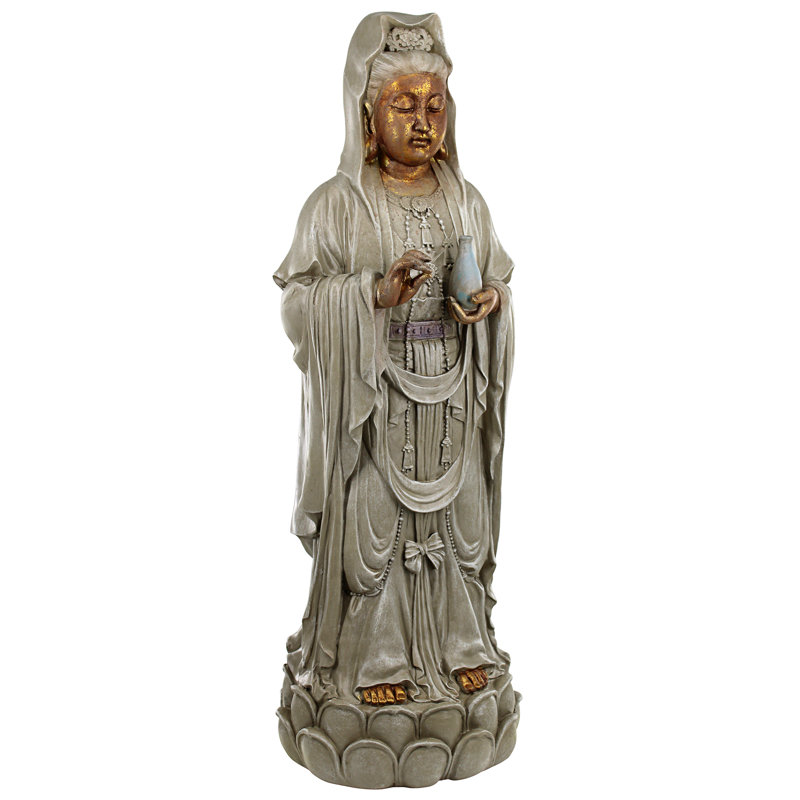 Statue debout de déesse asiatique Guan Yin