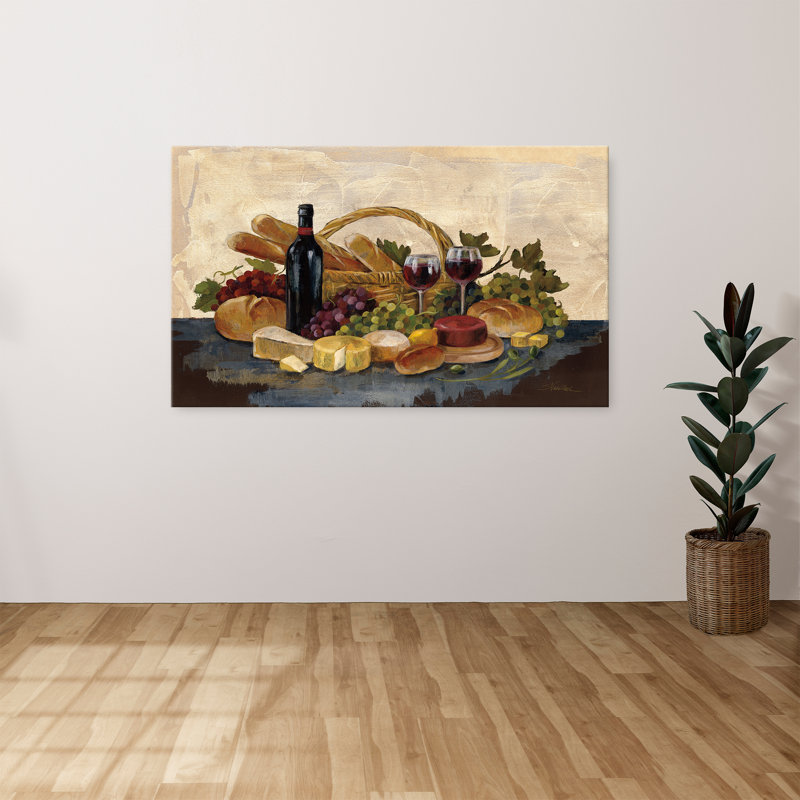 "Tuscan Evening Wine" par Silvia Vassileva, reproduction sur toile, H 28 po x l 48 po