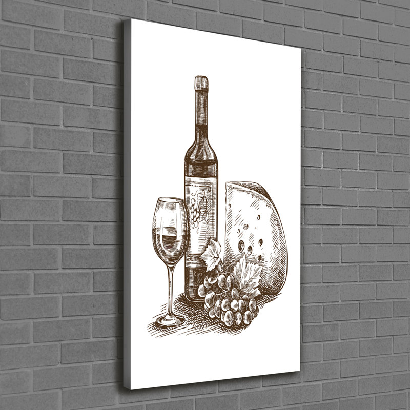 Wine And Snacks - Wrapped Canvas Print