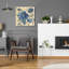 «Spring Lace Floral IV Dark Blue» par Silvia Vassileva, art mural en verre acrylique-1833125414