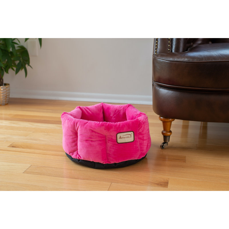 Velvet Bolster Pet Bed