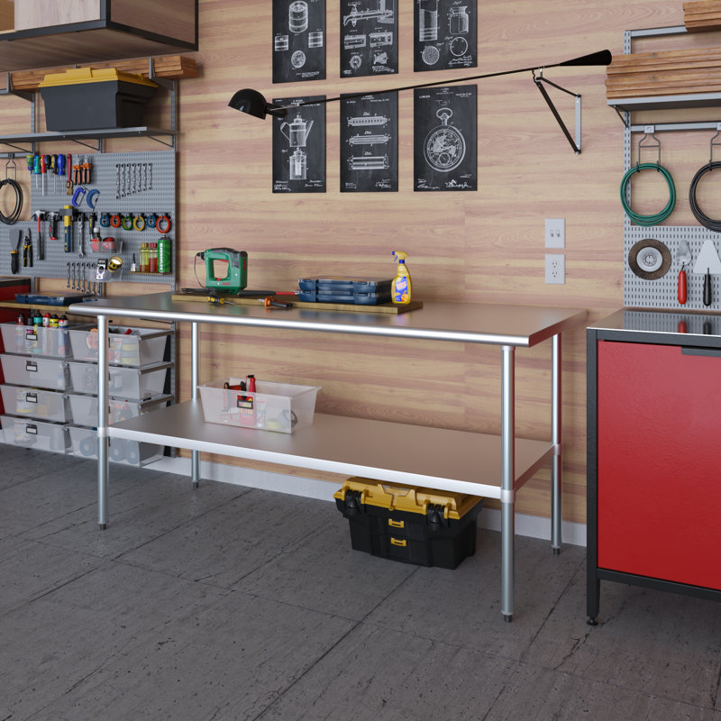 Table en acier inoxydable 30 po x 72 po
