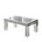 Amla 16"H Modern Glass Coffee Table Mirrored Diamonds Inlay