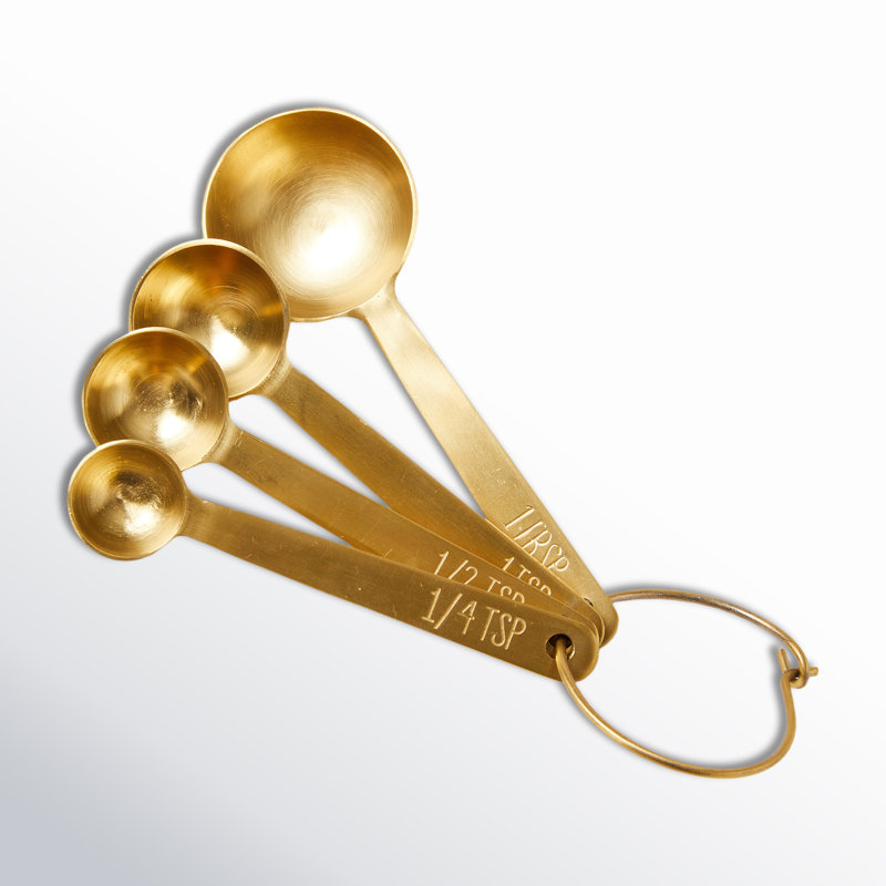 Stowe Measuring Spoons, Brushed Gold