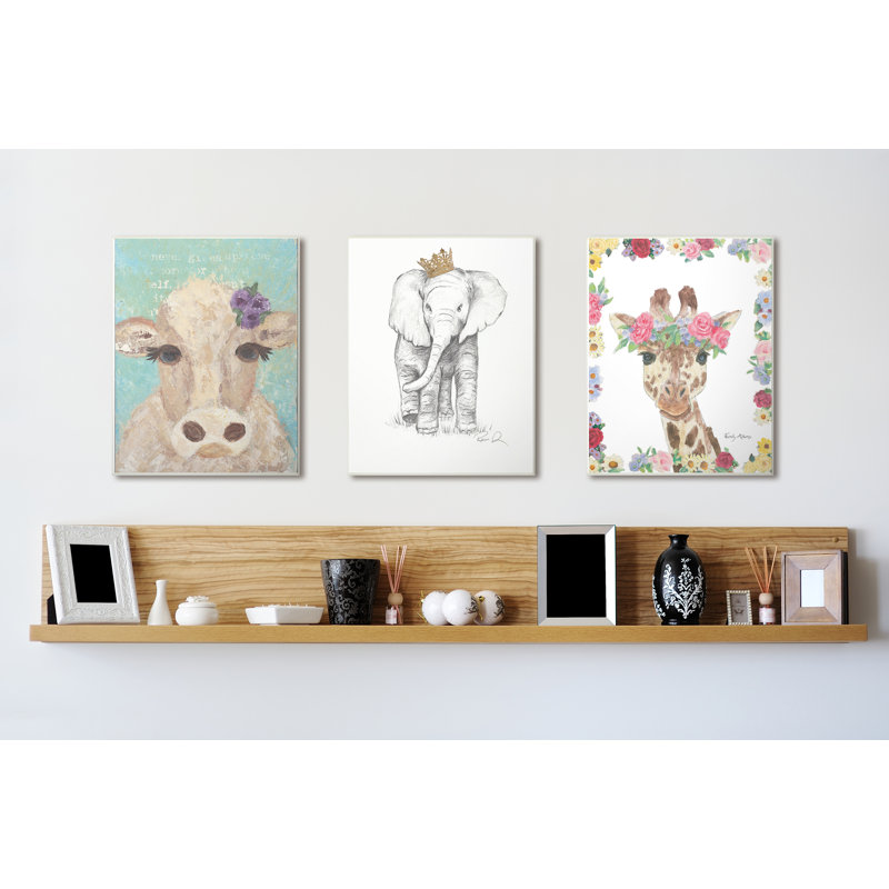 « cow peintre portrait », reproduction, H 19 po x l 13 po x P 0,5 po, Plaque murale