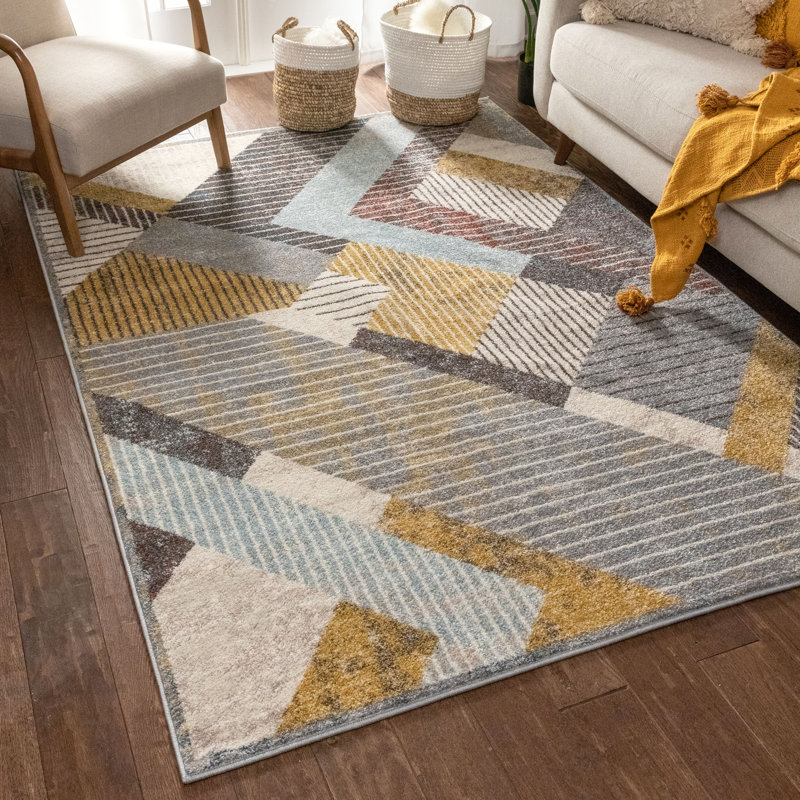 Sydney Geometric Synthetic Area Rug, Rectangle 120 x 160cm