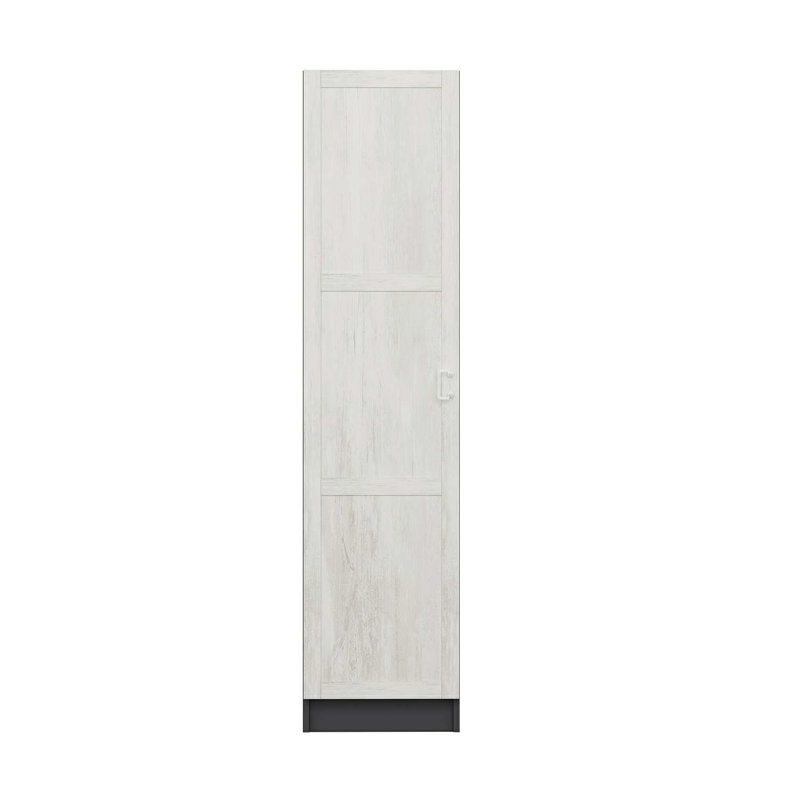 Elina 1 Door Manufactured Wood Wardrobe, 190cm H x 45cm W x 52cm D, Black/White