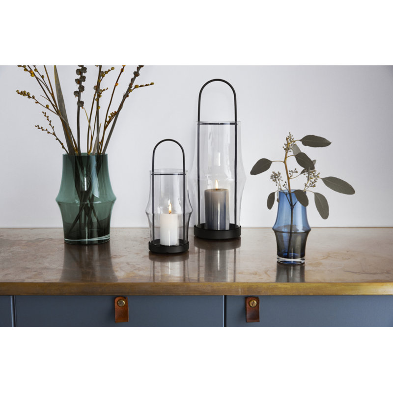 Arc Glass Lantern, 10.1" H x 4.4" W x 4.4" D