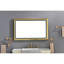 Miroir de salle de bain mural 48 po x 30 po à DEL avec cadre en aluminium, brouillard, mémoire, 3 couleurs, réglage continu de la luminosité, artisanat exquis, finition or brossé