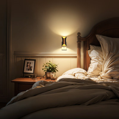3000K Plug Into Wall LED Night Lights, Nightstand Sconces, 0%-100% Dimmable