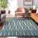 Premium Machine Washable Prisco Teal Rug