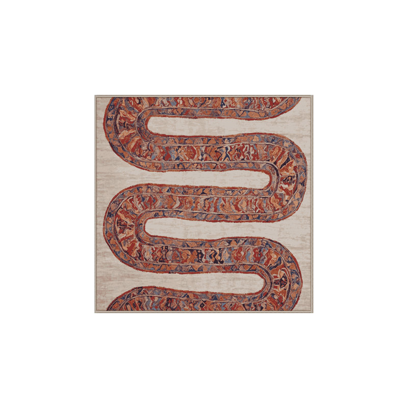 Tapis brun lavable à la machine, Carré 6 pi