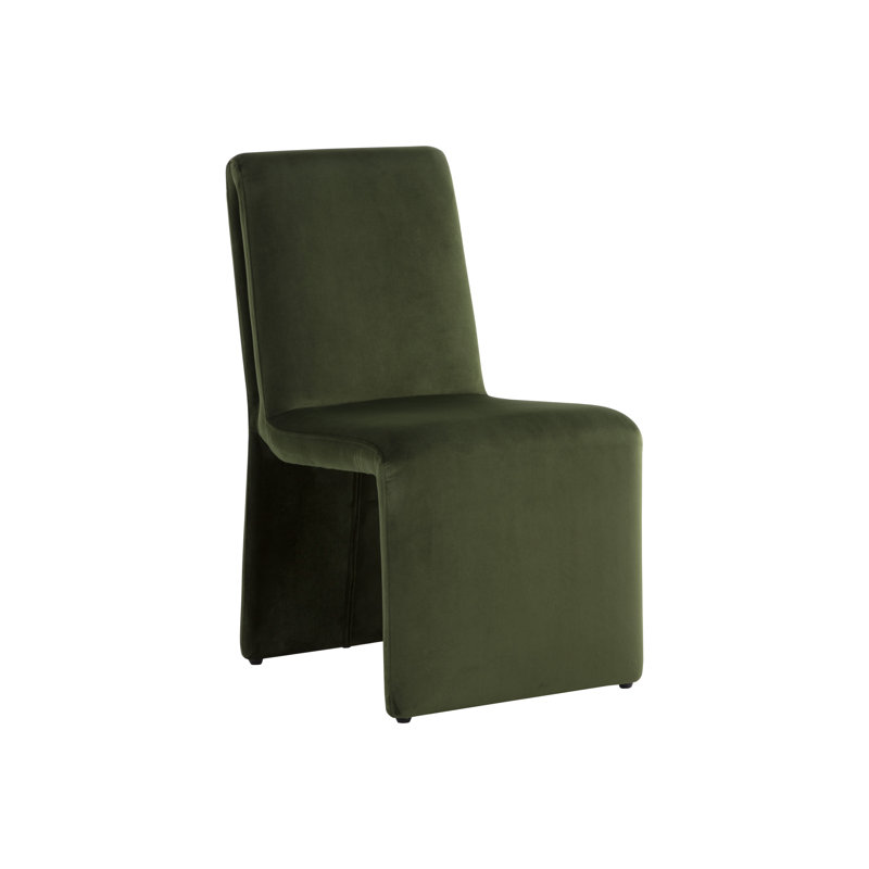 CASCATA DINING CHAIR - MARSEILLE BLACK LEATHER, Green