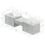 Ensemble de meuble-lavabo mural flottant double 84 po avec comptoir Carrara Disar-126055886