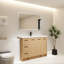 Meuble-lavabo 48 po avec lavabo en résine, double porte 24 po, trois tiroirs 12 po et porte simple 12 po