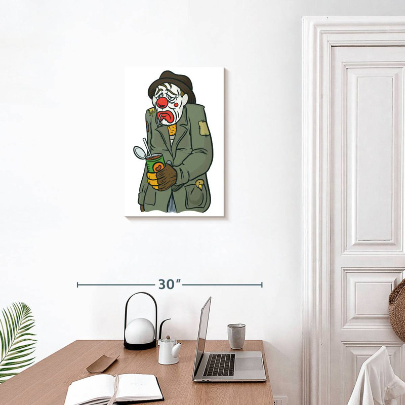 Leisha Hobo Clown, 24" H x 16" W