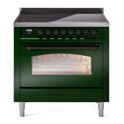 ILVE Nostalgie II Series 36 inch Induction Range with 6 Induction Elements (Glass Door)